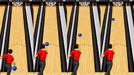 bowling ball rolling slices