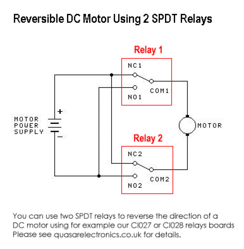 reversible relay circuit