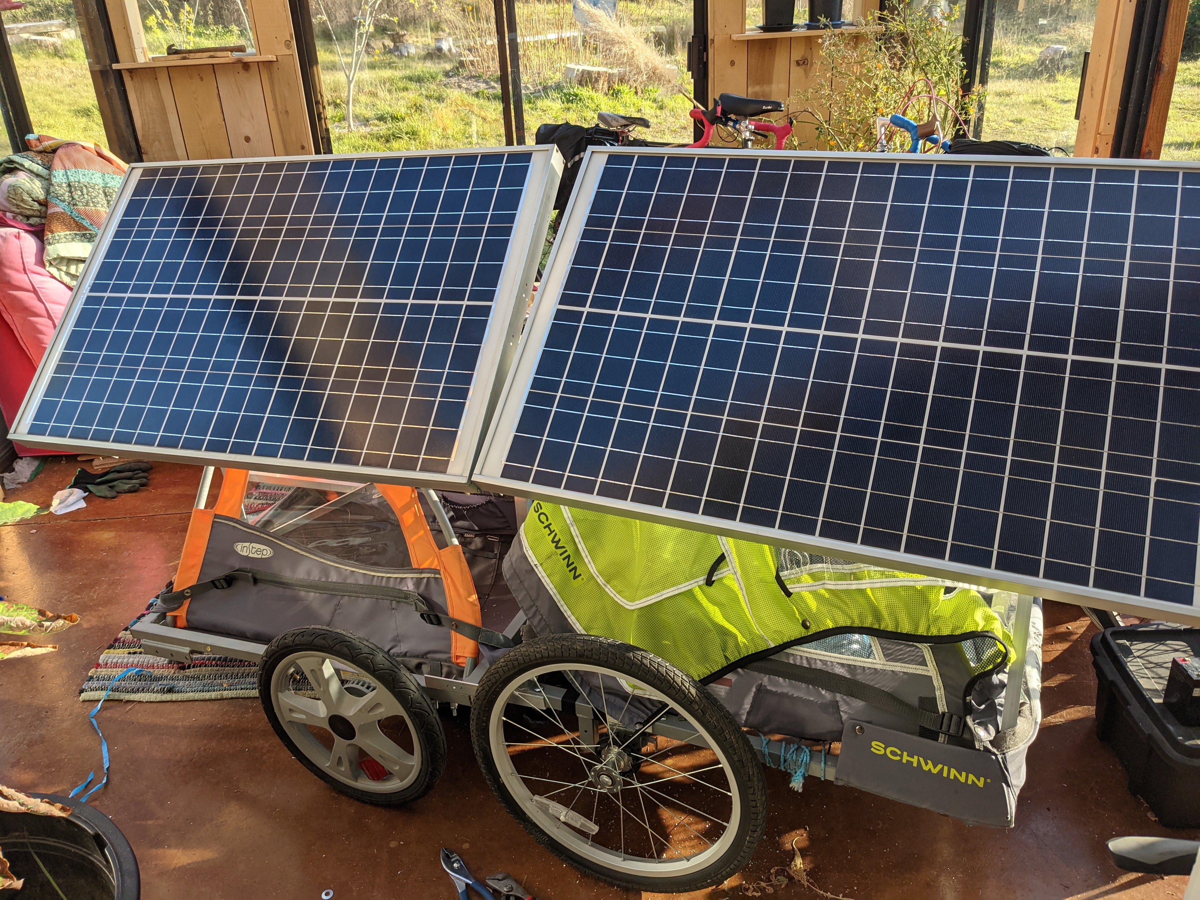 ebike trailer solar panels