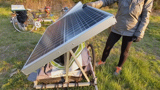 ebike trailer solar angle connection